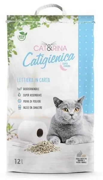 6x12Lt CAT&RINA Catigienica - Lettiera per Gatti Compostabile 6x12Lt CAT&RINA Catigienica - Lettiera per Gatti Compostabile